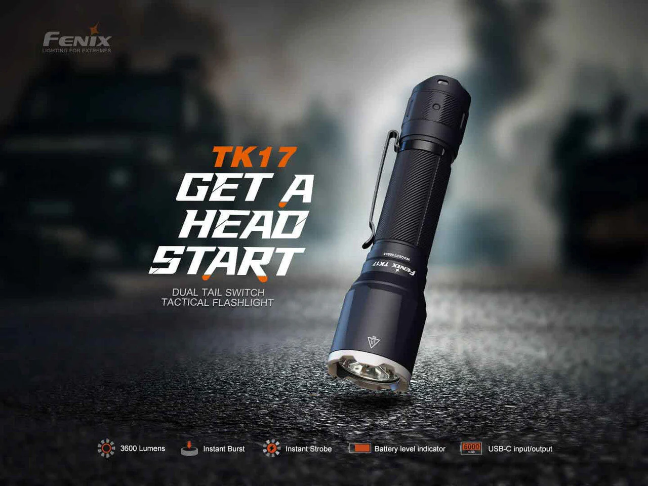 Fenix TK17 Compact 3600 Lumen Dual Switch Tactical Torch - Image 5