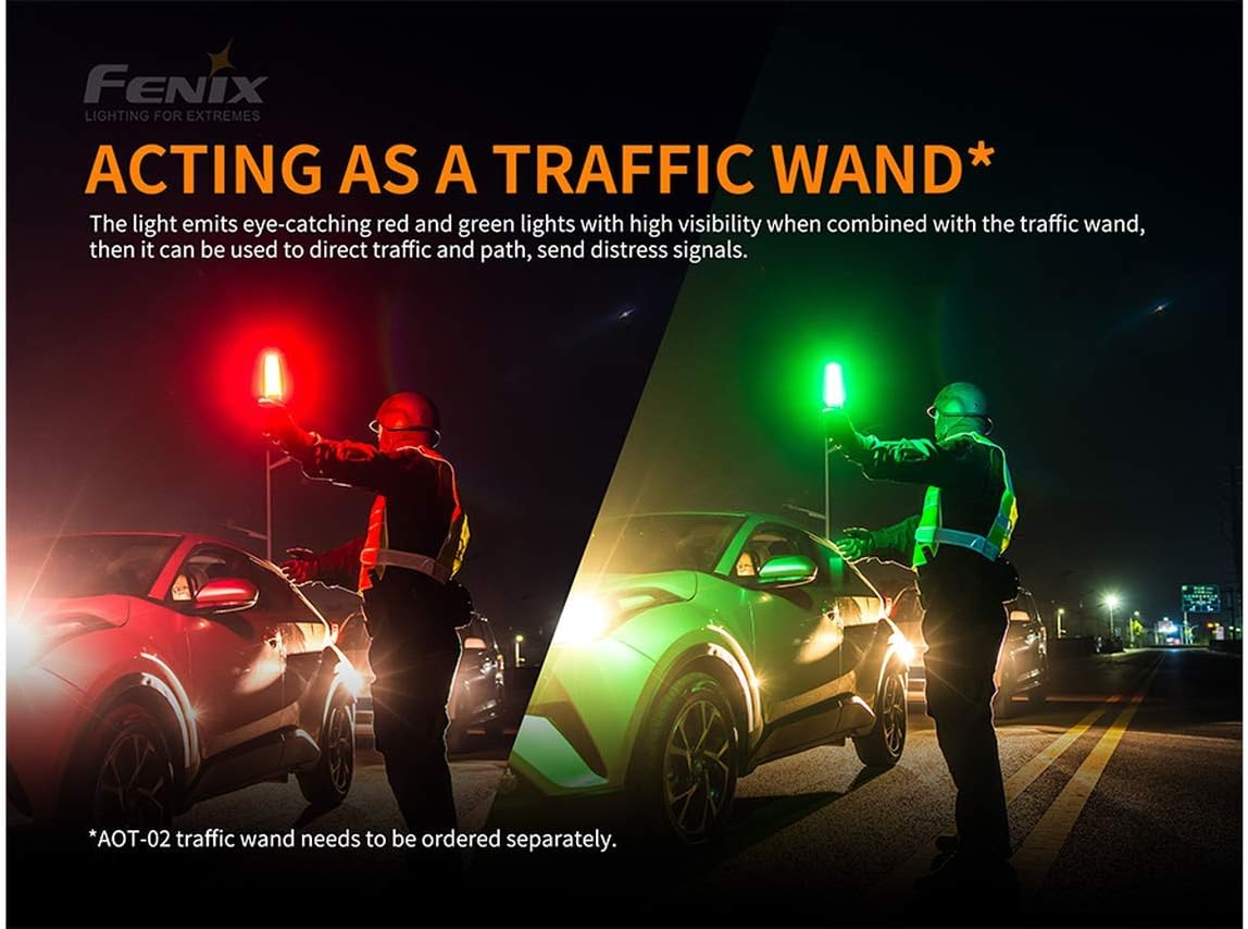 Fenix TK26R Tri-coloured 1500 lumen rechargeable tactical LED torch, Red, Green, White - Image 6