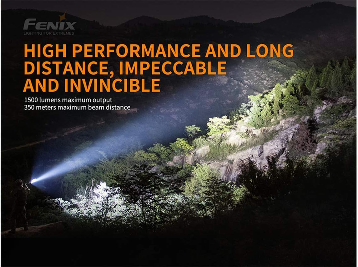 Fenix TK26R Tri-coloured 1500 lumen rechargeable tactical LED torch, Red, Green, White - Image 8