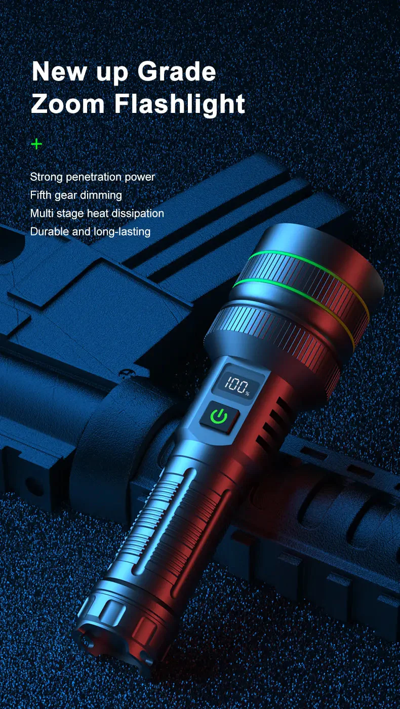 RECON GS2 Mk2 Ultra Long Distance High Power Rechargeable LED Flashlight 5000 + Lumens - Image 20