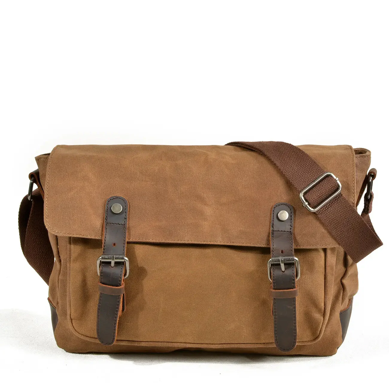GS2 Waxed Leather Messenger Satchel Shoulder Bags vintage Retro Style - Image 15