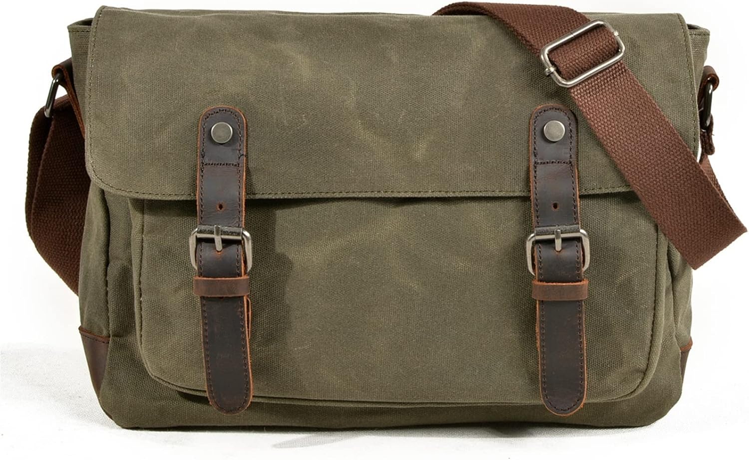 GS2 Waxed Leather Messenger Satchel Shoulder Bags vintage Retro Style - Image 6