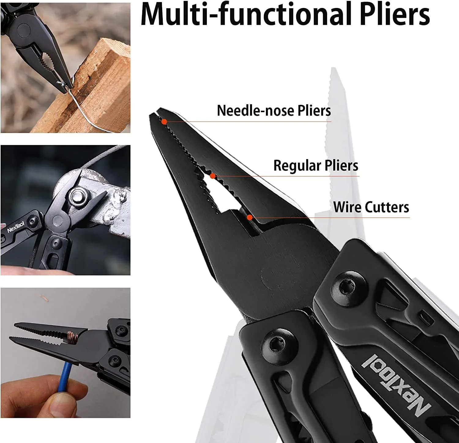 RECON GS2S NEXTOOL NE20151 Multi-Tool with 9 piece screwdriver set, Black Knight - Image 23