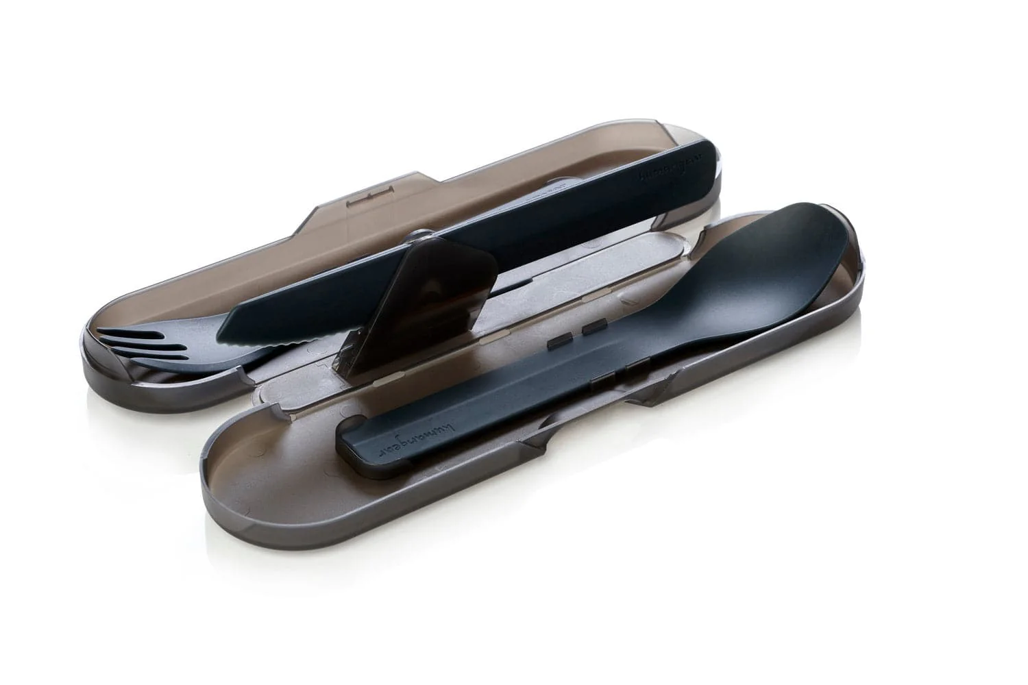 Humangear GO Bites Trio, Knife, Fork & Spoon- Travel Cutlery Set - Grey - Image 3