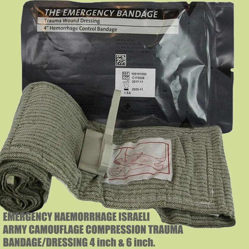RECON GS2S Israeli Army Bandages choose 4 inch or 6 inch combat-Proven Trauma Dressings - Image 5