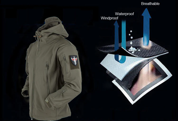 RECON GS2 M25 2.0 Tactical Soft Shell Shark Skin Jacket with Hood - Image 27