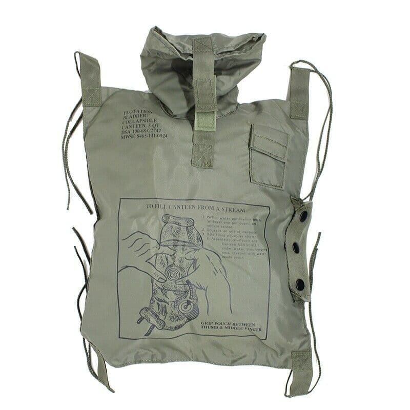 Military Genuine 5 Qrt U.S collapsible Bladder canteen, river crossing aid. - Image 3