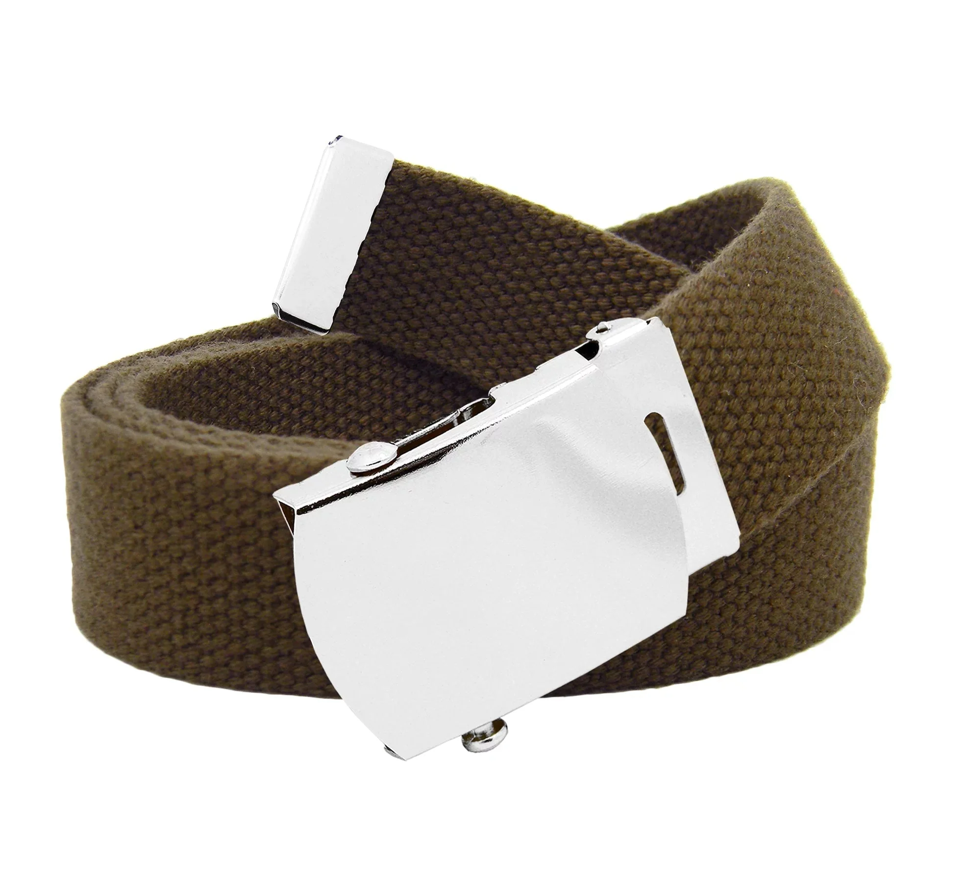 RECON GS2 Military Web Belt Classic Silver Slider Military Belt Buckle with Canvas Web - Image 3