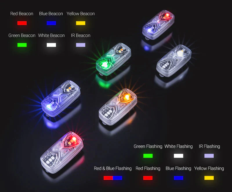 Nextorch NXUT41 U-Series Compact Rechargeable Safety Light, Multi-Function, White/Yellow/Green/Red/Red & Blue Emergency Signal, 7 Modes, Helmet Mount/Molle Webbing Mount – NXUT41 - Image 3