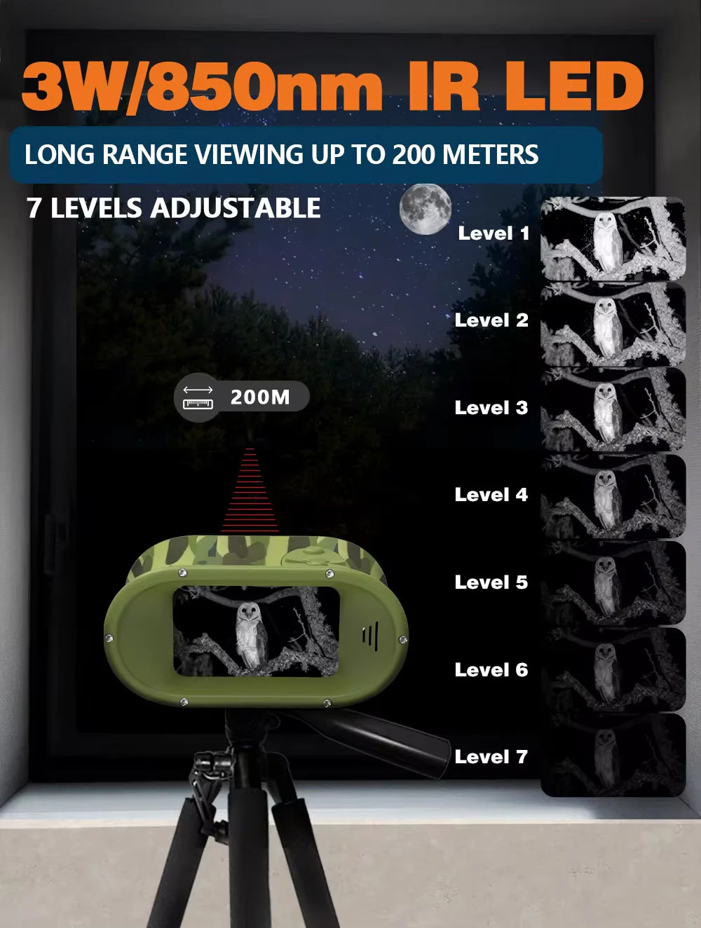 RECON GS2 DT150 Kids 1st Night Vision Binoculars with 2.4 inch Display 8X Zoom and 5W Tactical Infra-red feature - Image 15