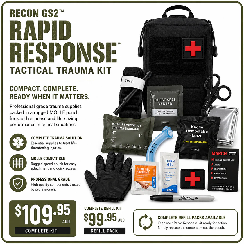 RECON GS2™ RAPID RESPONSE™ Tactical Trauma Kit - Image 2