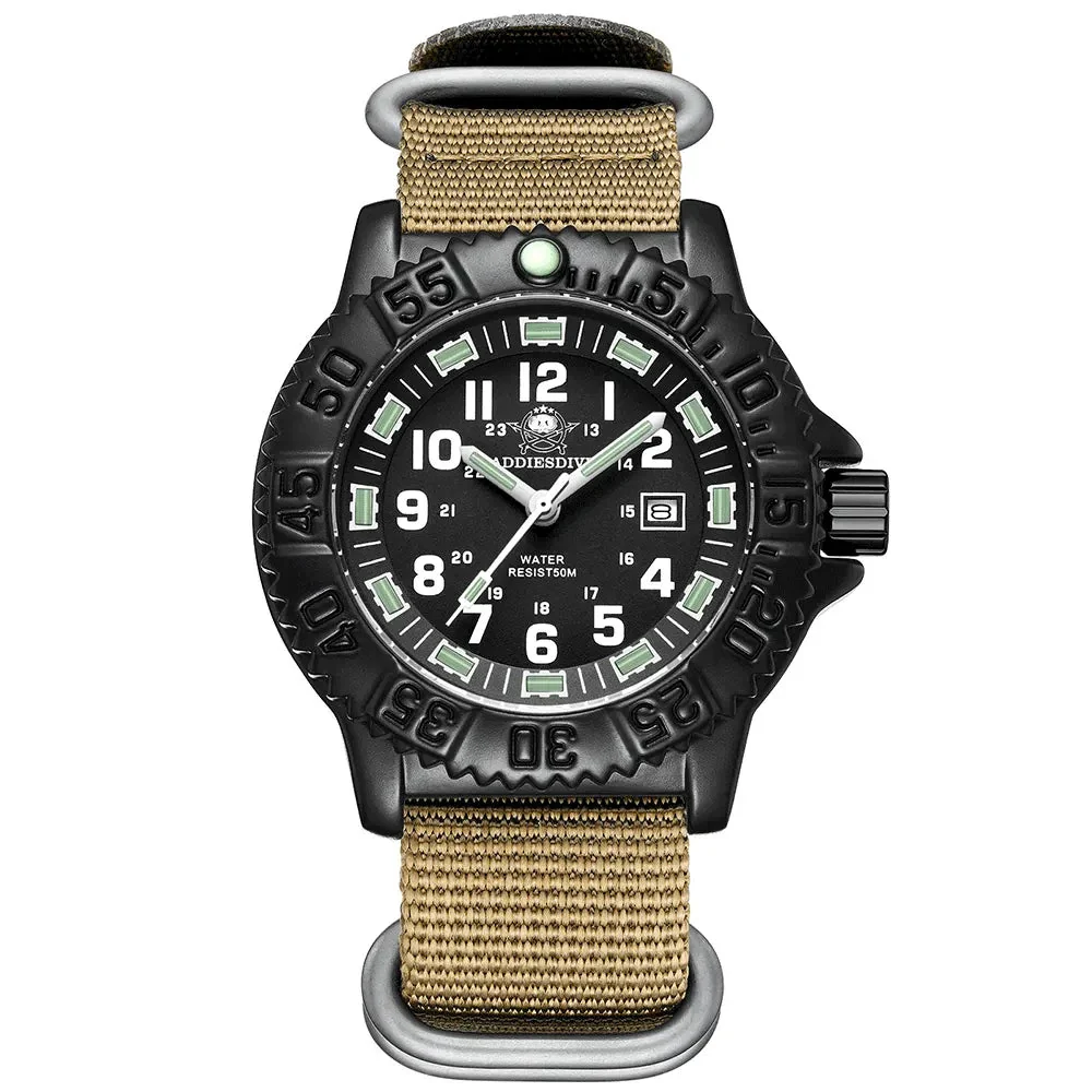 RECON GS2U Tactical Rotatable Bezel Watch with NATO Band - Image 2