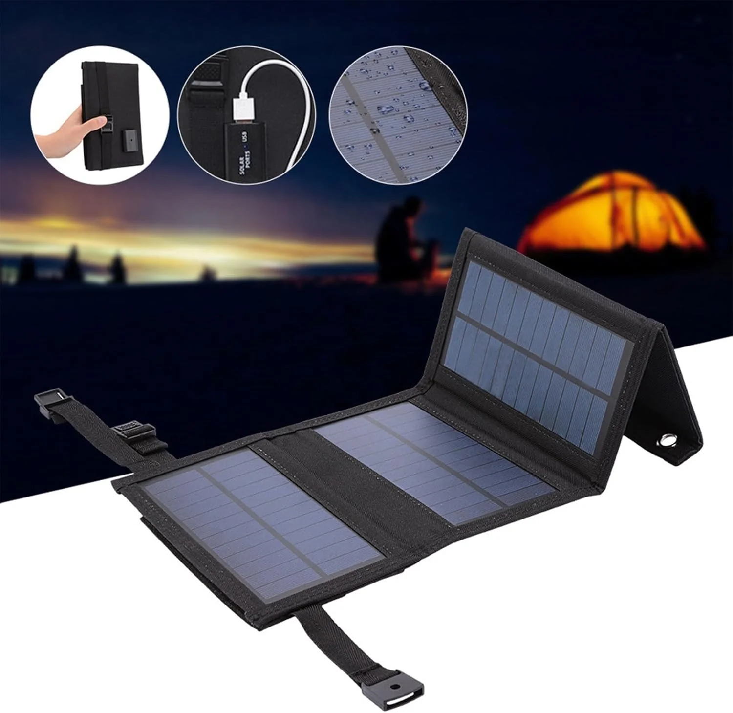 RECON GS2 20W Portable folding compact solar panel power charger " Pocket  Size" - Image 12