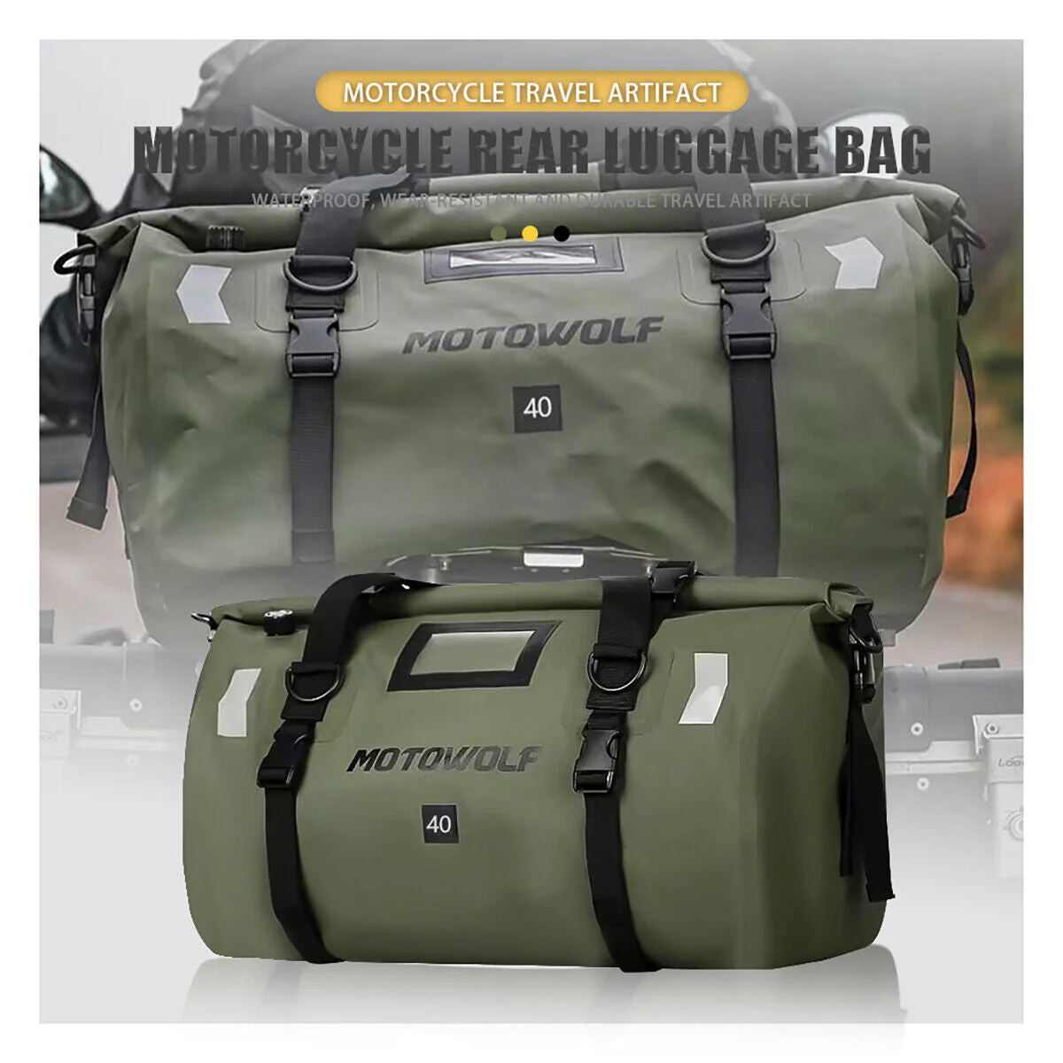 RECON GS2 40L Waterproof Travel Outdoor Luggage Pack/Motor Cycle Seat Bag