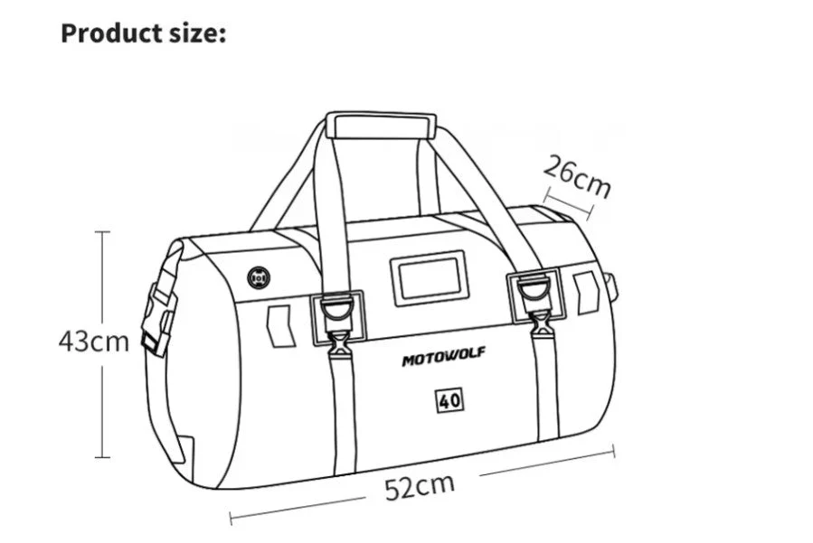 RECON GS2 40L Waterproof Travel Outdoor Luggage Pack/Motor Cycle Seat Bag - Image 11