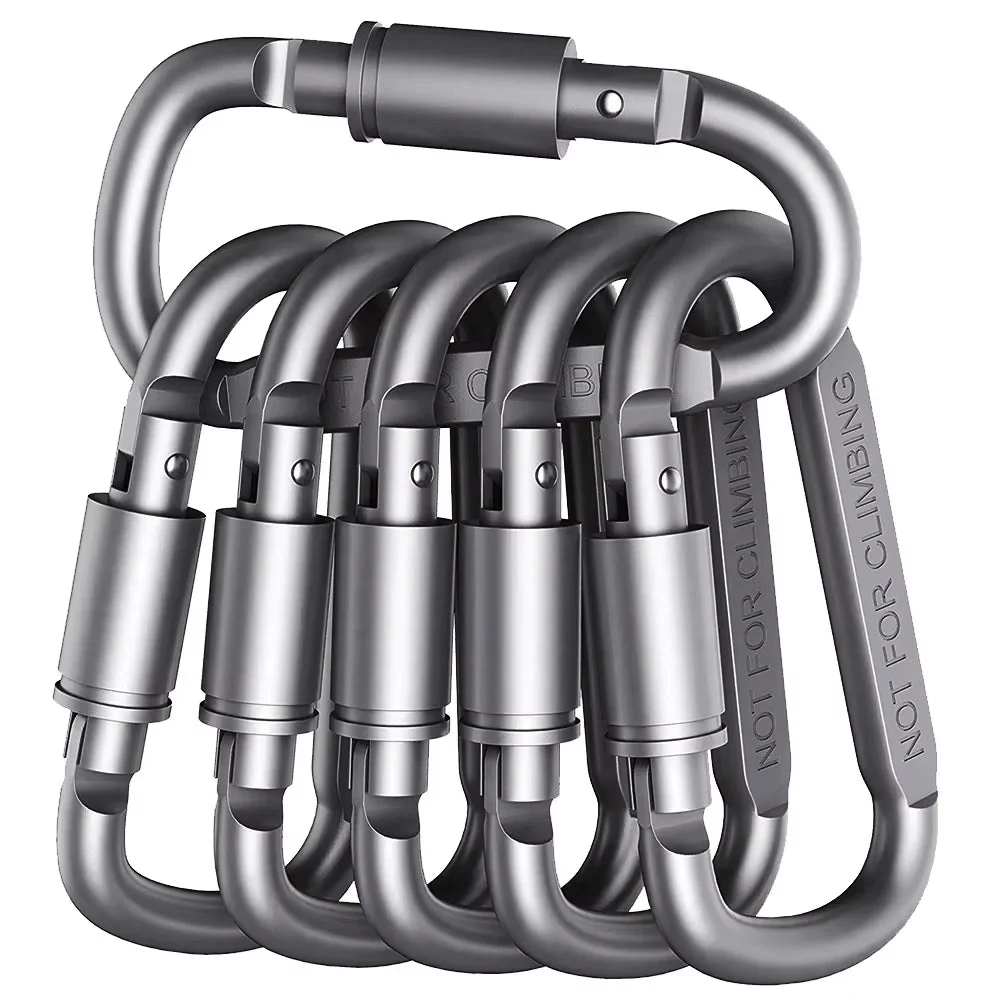 RECON GS2 6-Piece 8 cm Locking Carabiners (Aluminum Alloy) - Image 5