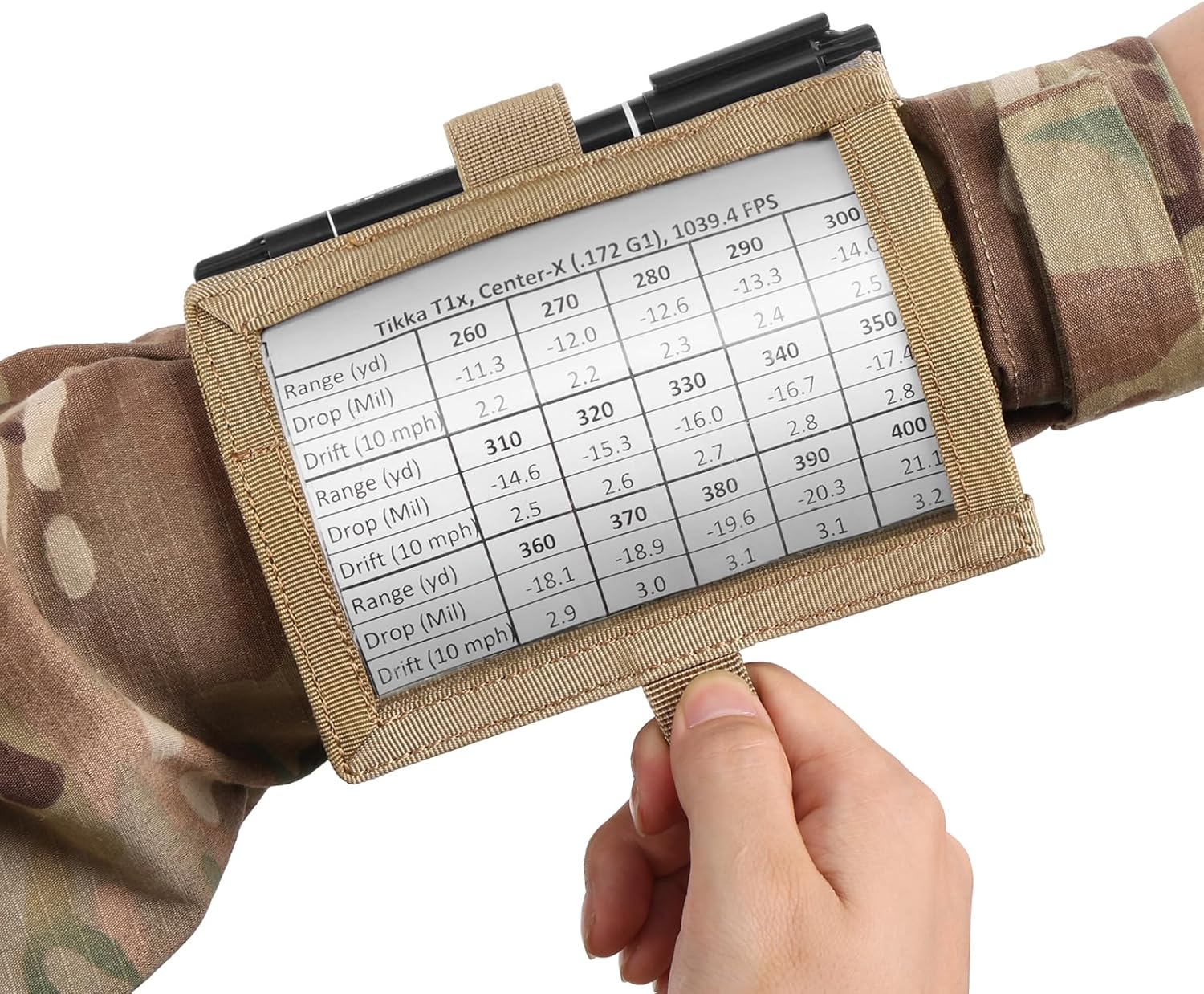 RECON GS2 Tactical Wrist Map, Nav, Note DOPE Pouch