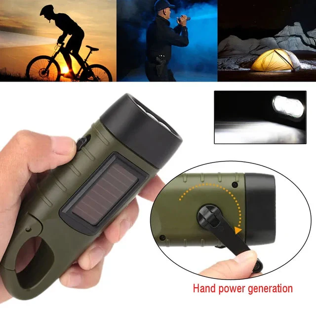 RECON GS2 ABS  Recycled Plastic LED Flashlight solar & Hand crank Powered - Image 6