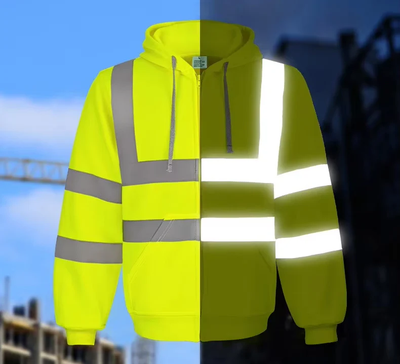RECON GS2 Hi Viz Unisex Motorcyclist Hoodie ANSI Compliant 107-2015 - Image 7