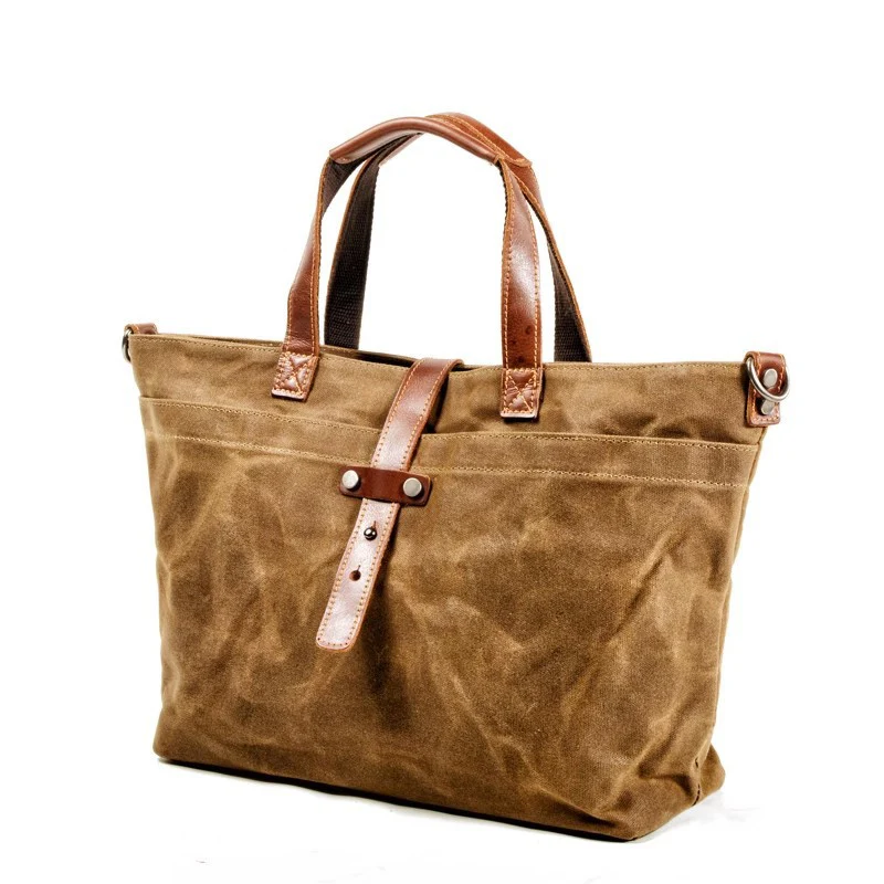 RECON GS2 Ladies vintage Retro The Cotswold waxed leather large shoulder bag - Image 5