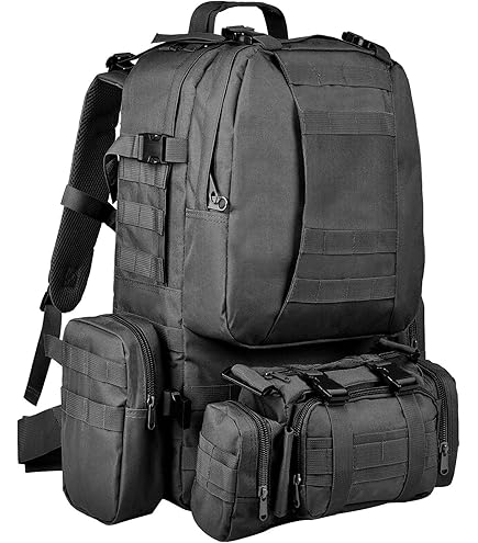 RECON GS2 MOLLE 600D Tactical R72  3-day Assault Pack with 3 x Detachable Pouches - Image 5