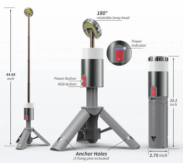 RECON GS2 Optimus Prime Telescopic Light + RGB Color Adventure/camping Lantern