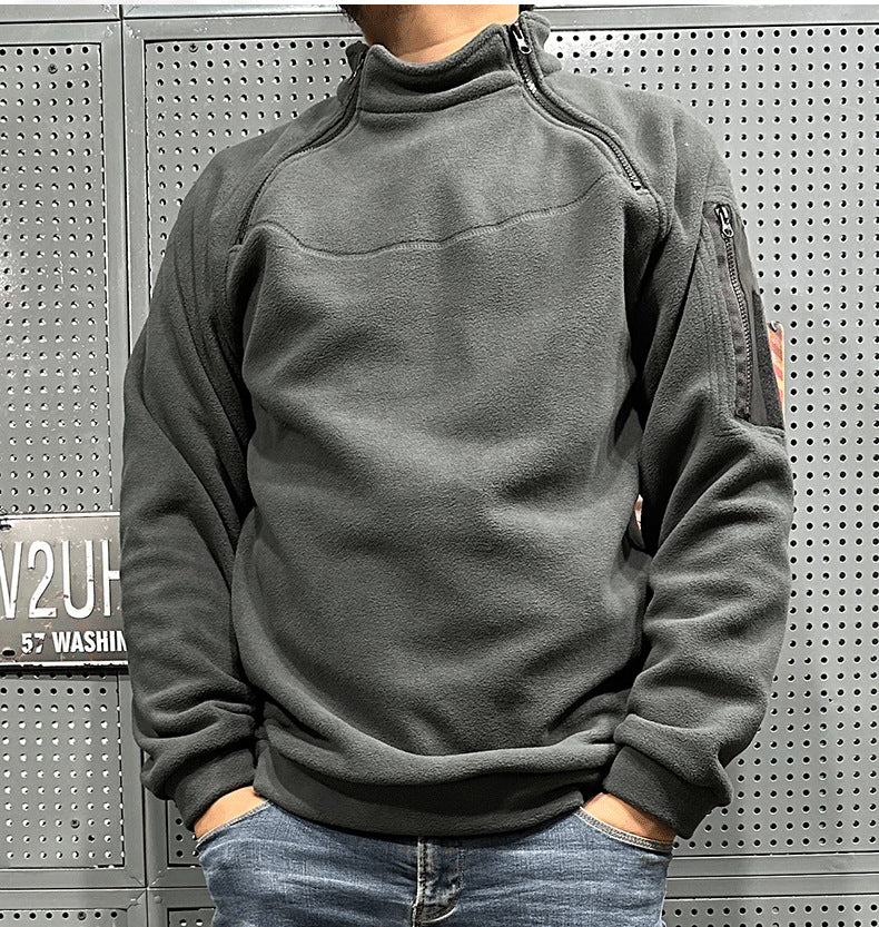 RECON GS2 Polar Fleece Tactical Windproof Thermal Pullover With Heat-Regulating Zipper - Image 11