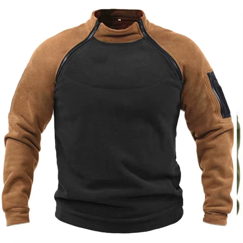 RECON GS2 Polar Fleece Tactical Windproof Thermal Pullover With Heat-Regulating Zipper - Image 14
