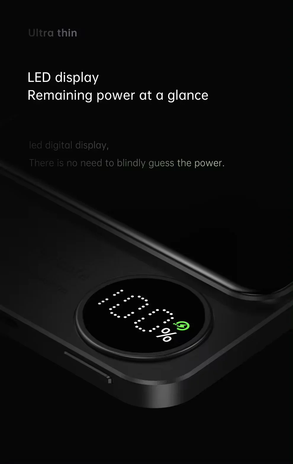 RECON GS2U Q9  Mini Portable Power bank Ultra Slim Version10000mah Magnetic Wireless Charging  with Led Display - Image 18