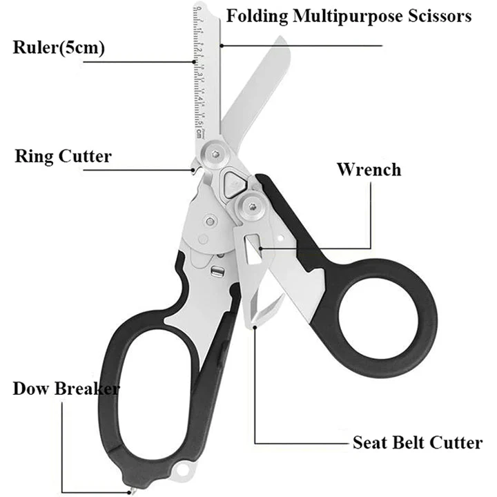 RECON GS2U EMT Shears 6 in 1 Multifunctional with Lock Holster - Image 35