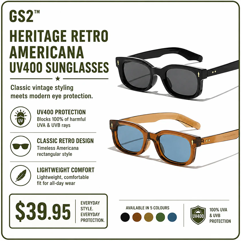 RECON GS2™ Heritage Retro Americana UV400 Sunglasses - Image 7