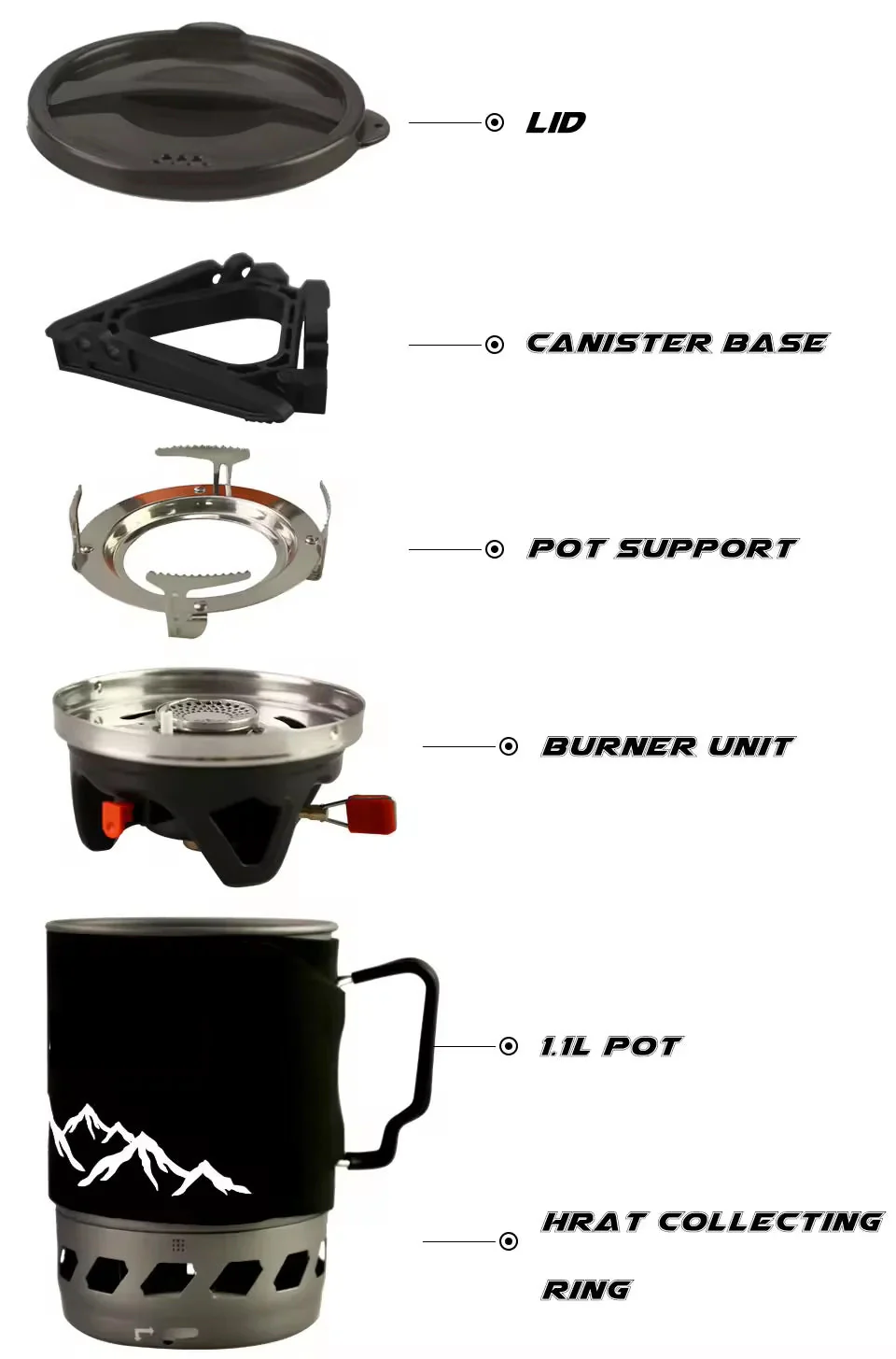 RECON GS2U SC  Fast Jet Boil 1.4L gas stove cooking system - Image 5