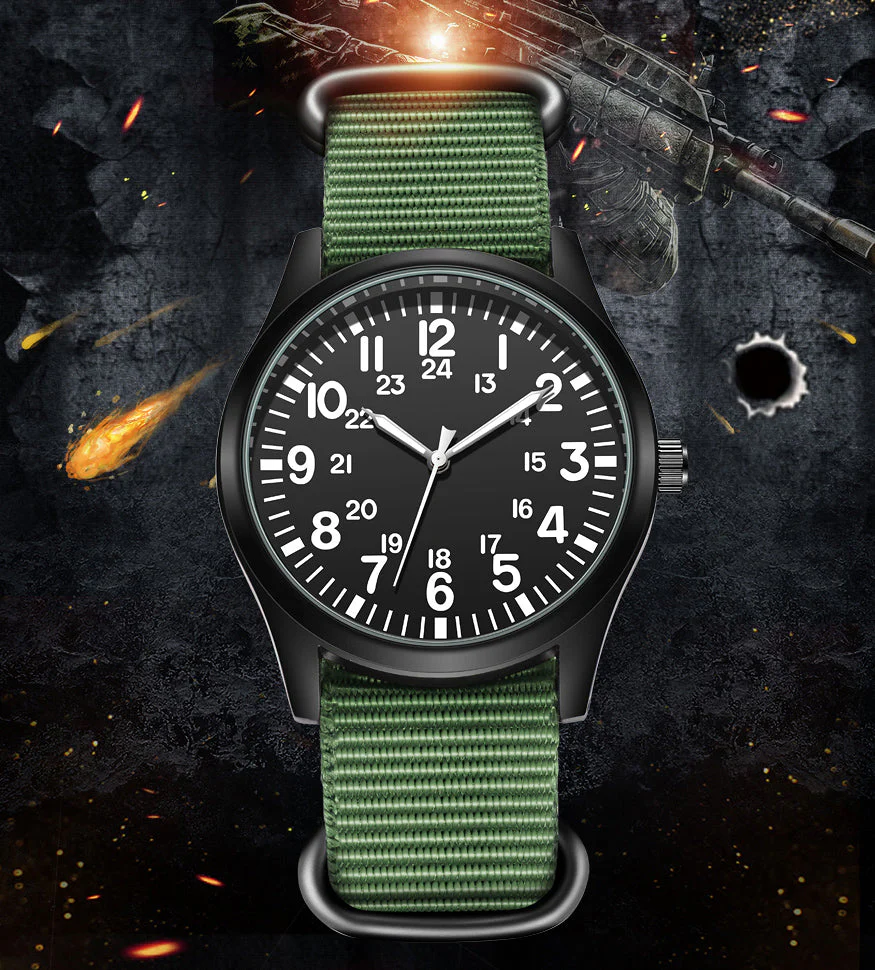 RECON GS2 Slimline Stainless Steel Military Watch with NATO Band - Image 8