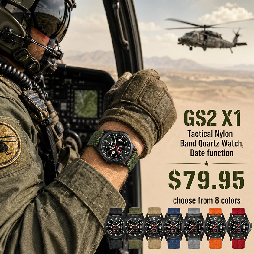 RECON GS2  X1 Tactical Nylon Band  Quartz Watch, Date function - Image 10
