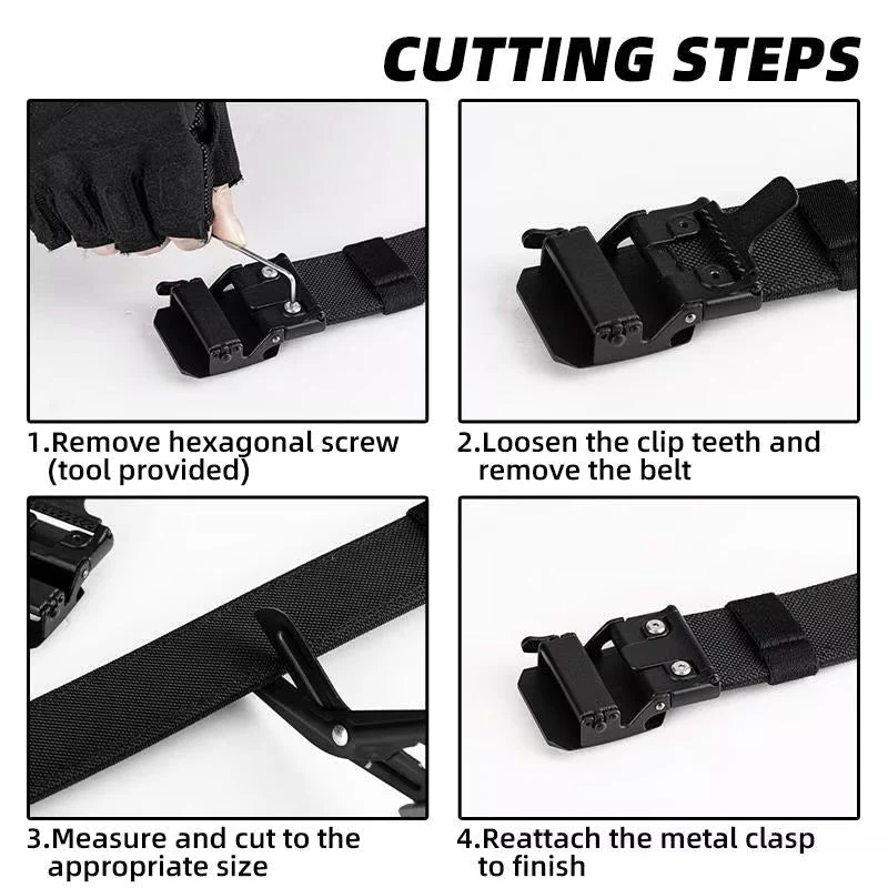 RECON GS2 RECON GS2 Tactical Stiff Toughened Automatic Silent Buckle Belt - Image 14