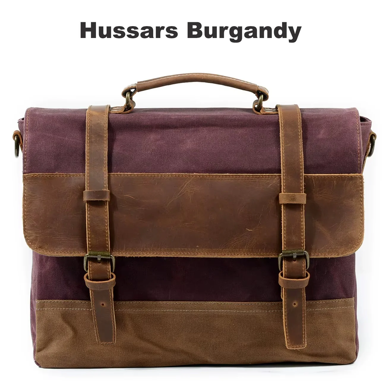RECON GS2 TravelMate Waxed oil canvas leather Briefcase- unisex