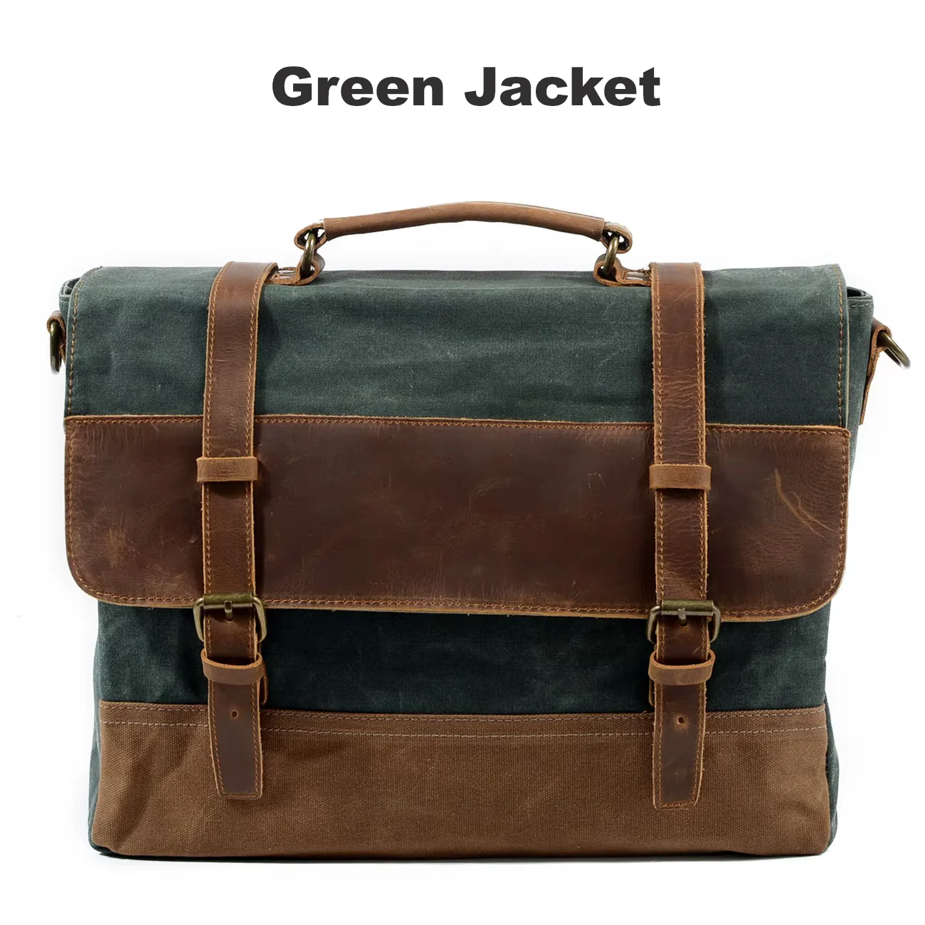 RECON GS2 TravelMate Waxed oil canvas leather Briefcase- unisex - Image 3