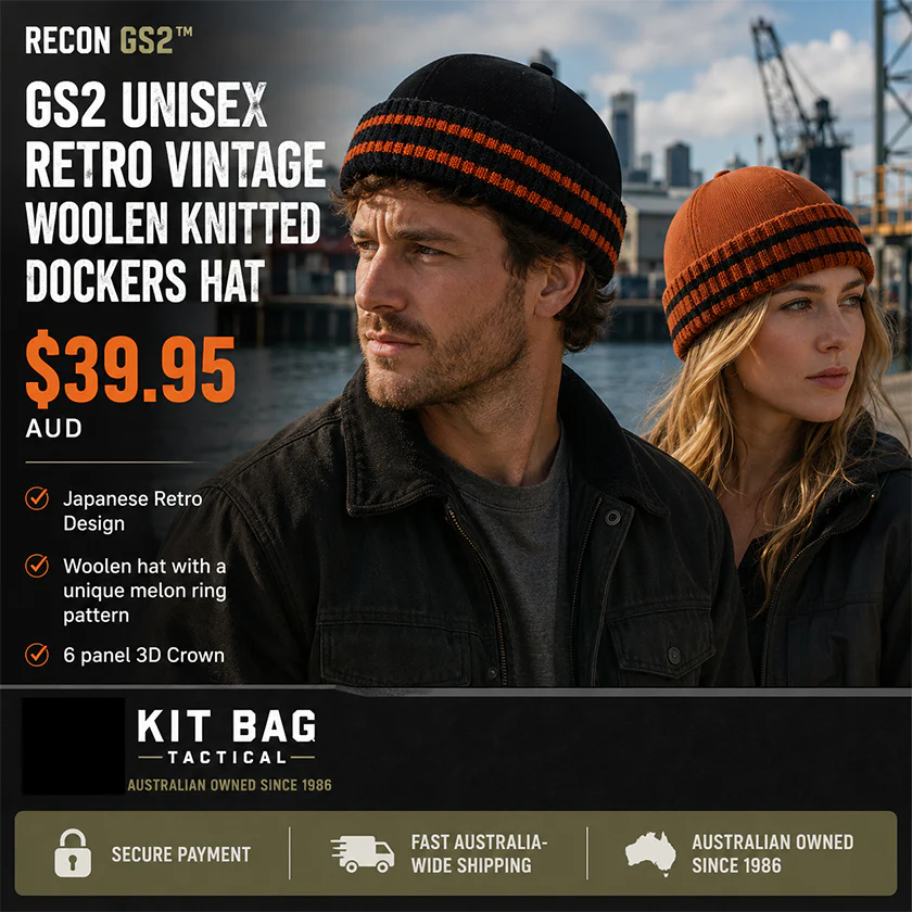 RECON GS2 Unisex Retro Vintage Woolen Knitted Dockers Hat - Image 6
