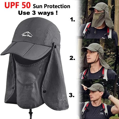 RECON GS2 unisex UPF 50+ Breathable Quick Dry Hat with Neck Flap - Image 2