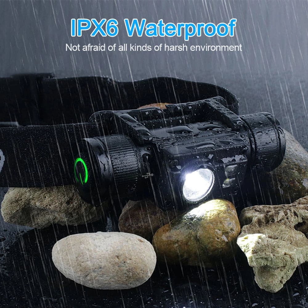 RECON GS2 White & Green Light LED Headlamp 2000lm Waterproof USB C Rechargeable - Image 9