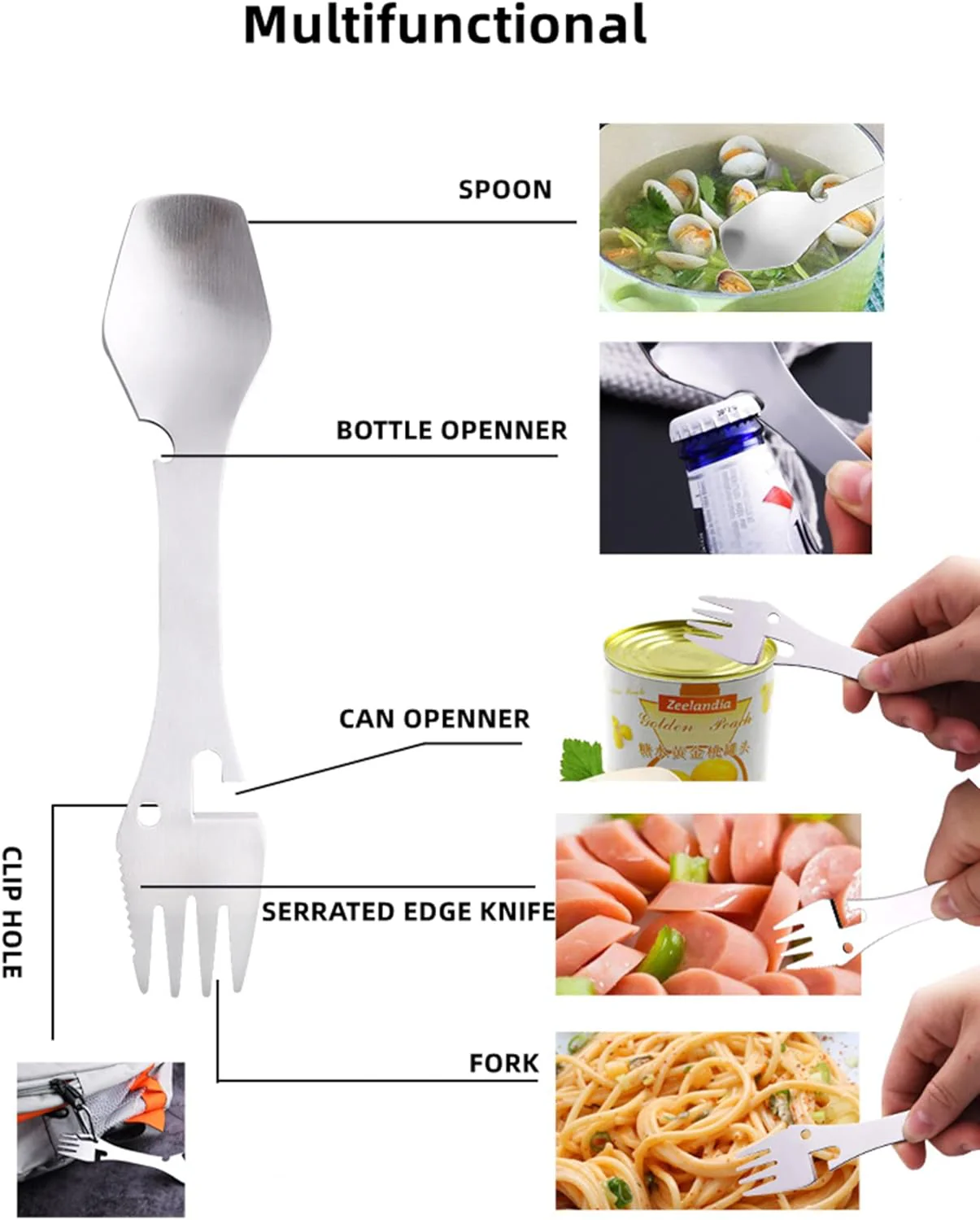 Recon GS2S 2 x Multi-Function Stainless Steel 5 Function Sporks - Image 4