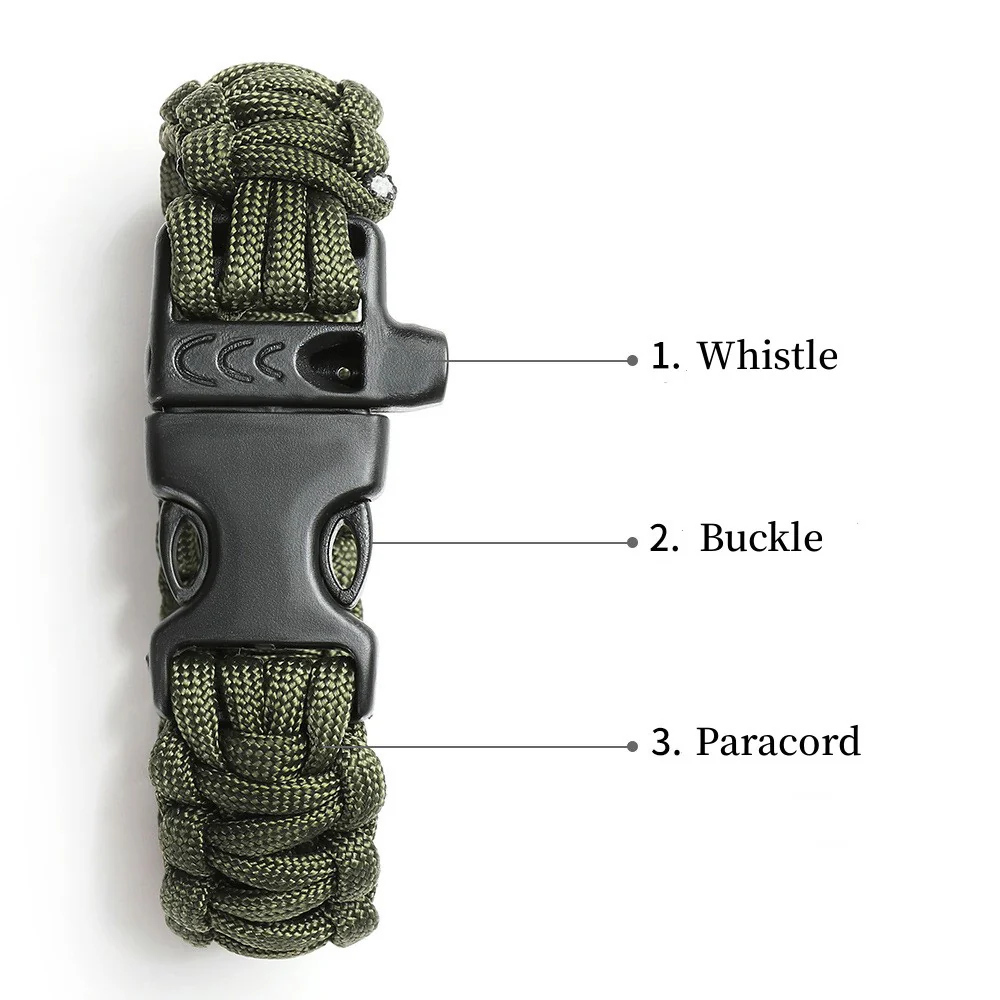 RECON GS2S Para Cord Survival Bracelet with Whistle - Image 4