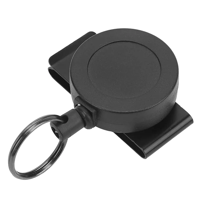 RECON GS2S Retractable 10 Key Tool Reel Holder Steel wire 360 degree rotating Belt Clip Chain Heavy Duty Split Ring - Image 5