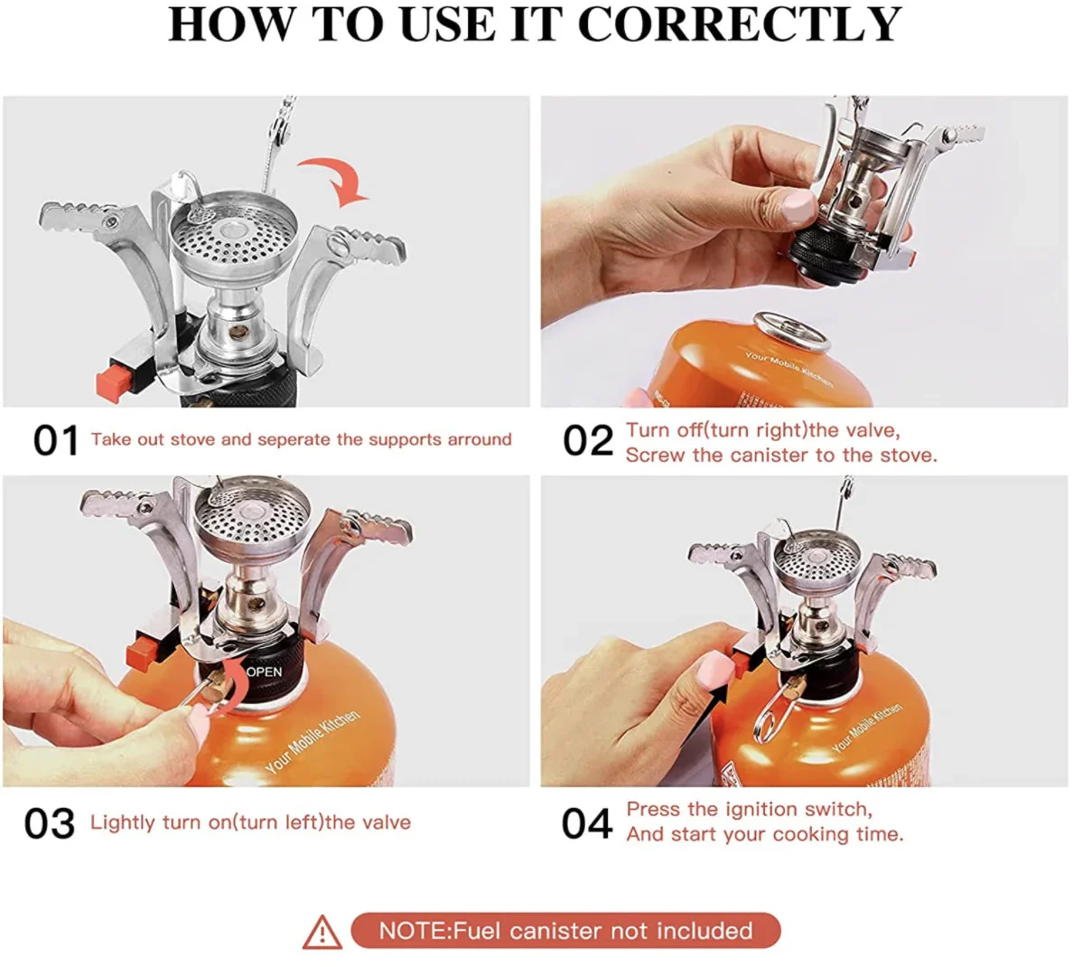 RECON GS2 SOLO Portable Foldable Gas Micro Camp Stove Burner - Image 9