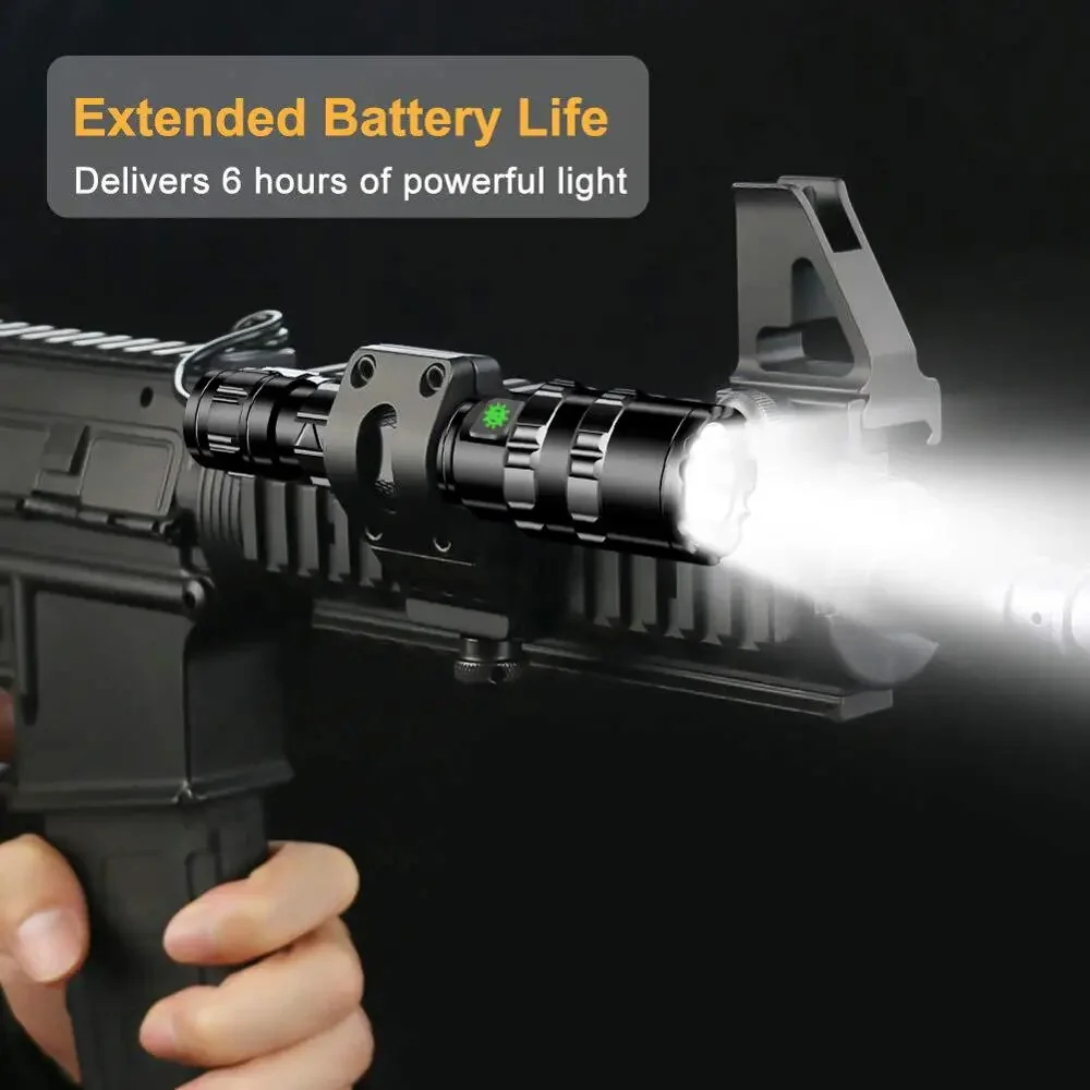 RECON GS2S Tactical Waterproof LED Hunting Rechargeable Flashlight set 1600 Lumens - Image 13