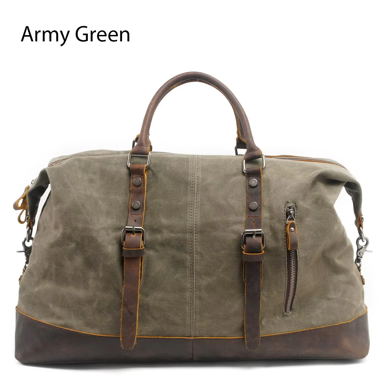 RECON GS2S Weekender waxed canvas/leather Large military style duffle bag - Image 8