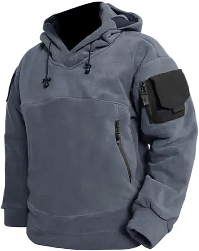 RECON GS2U ECWU Tactical Fleece Hoodie – Military Style Pullover Anorak with Arm Pocket & ID Panels - Image 11