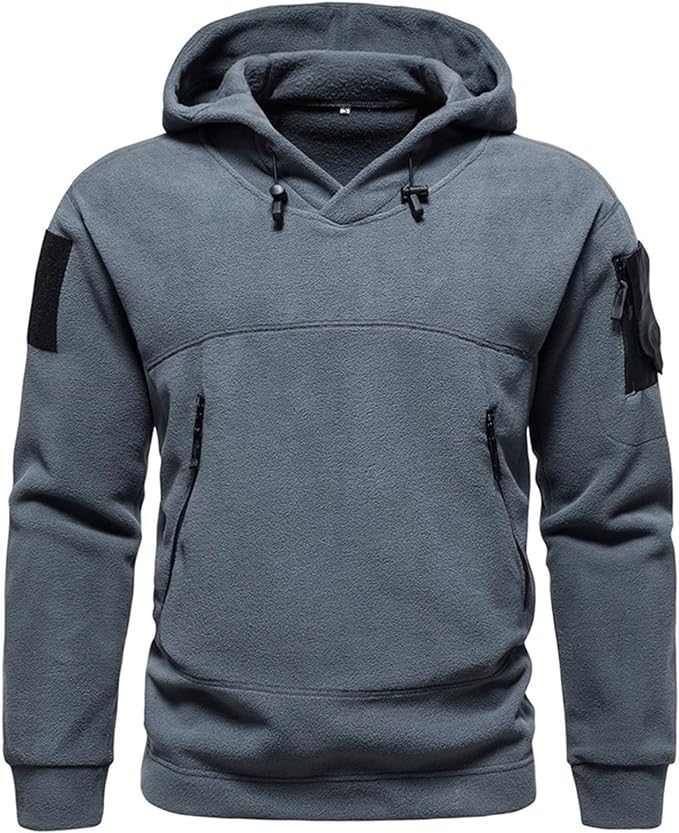 RECON GS2U ECWU Tactical Fleece Hoodie – Military Style Pullover Anorak with Arm Pocket & ID Panels - Image 12