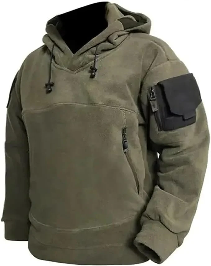 RECON GS2U ECWU Tactical Fleece Hoodie – Military Style Pullover Anorak with Arm Pocket & ID Panels - Image 6