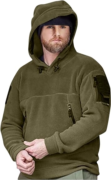 RECON GS2U ECWU Tactical Fleece Hoodie – Military Style Pullover Anorak with Arm Pocket & ID Panels - Image 8